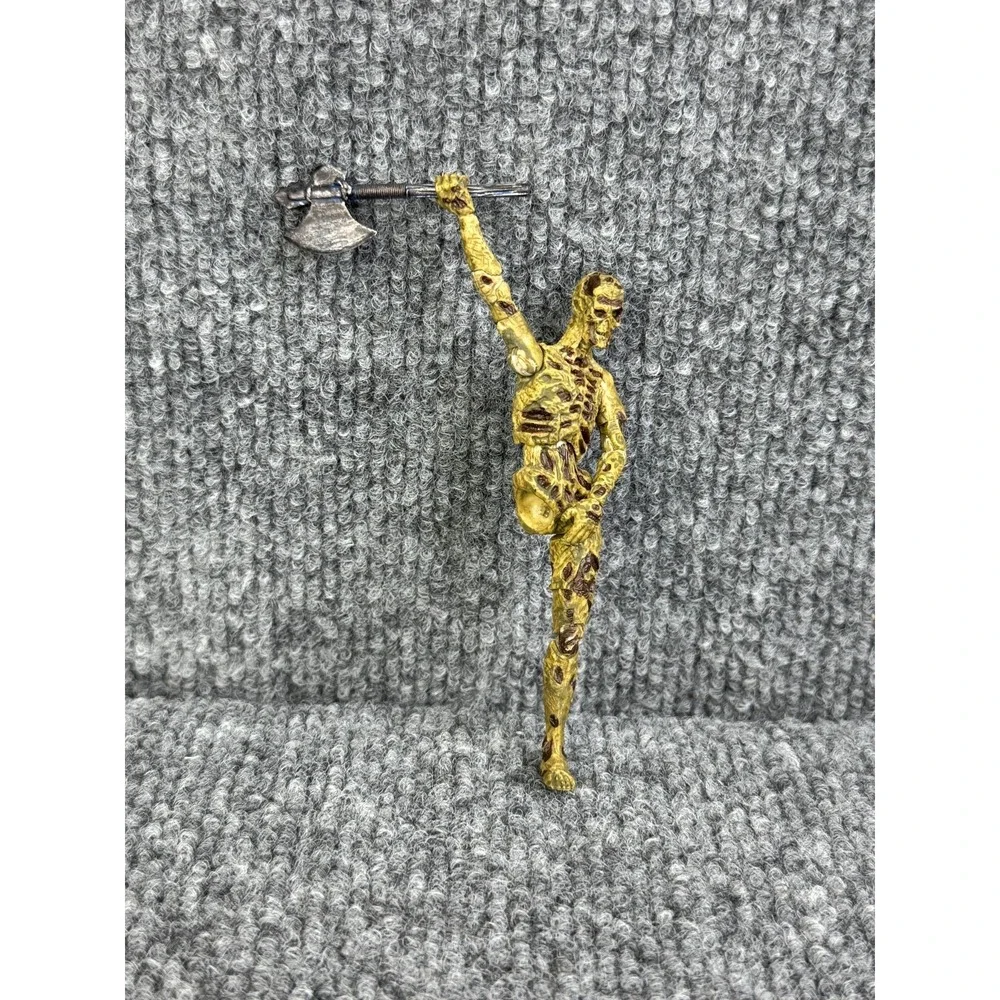 Skeleton Warrior Action Figure Undead Zombie Figurine with Battle Axe Toy